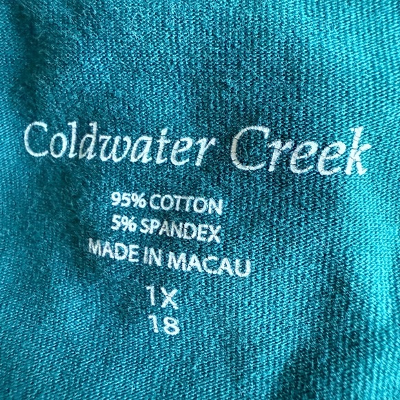 Coldwater Creek Womens Tank Top 14/16 Green Lightweight Office Career Stretch - Picture 8 of 11